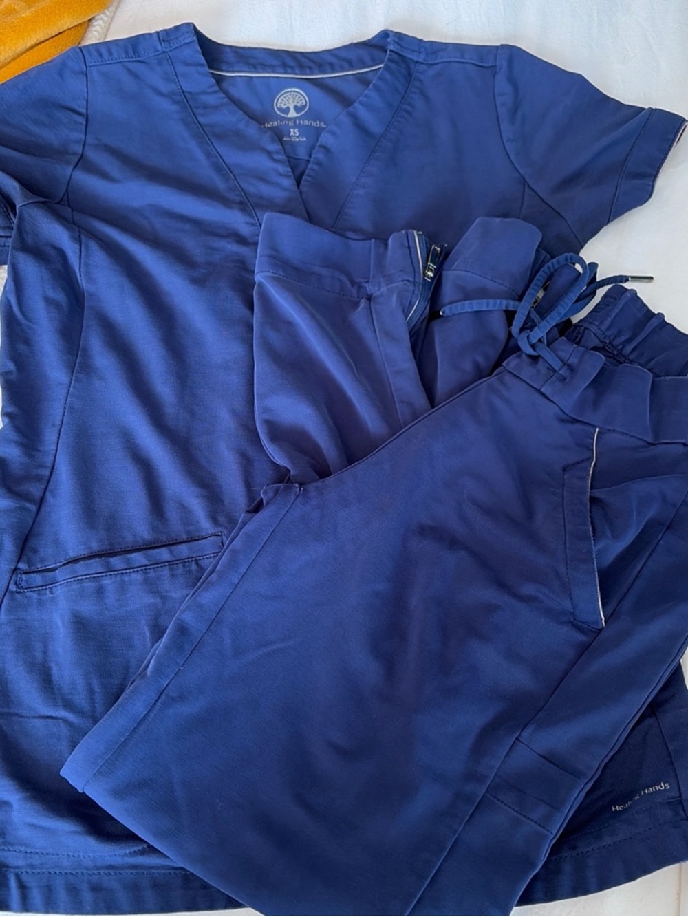 Healing Hands womens Navy Blue Scrub Set